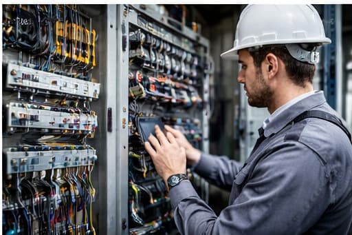 Entorno profesional de mantenimiento industrial